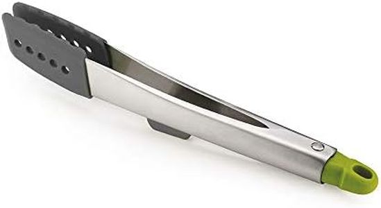 Joseph Joseph Elevate 12-inch, 30cm Stainless Steel Tongs with Silicone Heads, Grey/Green