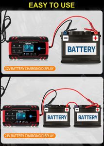PROFIKLA 12V/24V 8A Smart Car Battery Charger – Automatic Lead Acid Maintainer