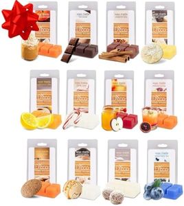 D'Eco Fall & Winter Desserts Wax Melts - 12 Ct Variety Pack - Long Lasting Scented Tarts for Wax Warmers - Pumpkin Spice, Cinnamon, Caramel, Apple Cider, Hot Cocoa - Holiday Xmas Must Have Gift Set