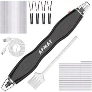 AFMAT Electric Eraser, with 140 Eraser Refills, Rechargeable Pencil Erasers for Artists, Electric Erasers for Drafting, Drawing, Painting, Sketching, Architectural Plans, Detailer Tool EE25(Black)