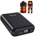 7.4V 5V 18400mAh Heated Vest Battery Pack for ORORO, for 7.4V Venustas, Portable 5V Battery Pack for Heated Jacket with 2 Adapter Cables, LED Display Power Bank for Heated Vest,Pant for Funeedn