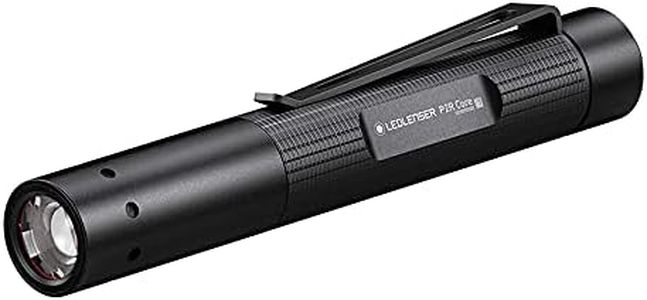 Ledlenser Linterna tipo bolígrafo LED P2R Core Mini, 120 lúmenes, recargable con batería de litio, enfocable, tres niveles de luminosidad, haz de luz de 65m, cable de carga magnético USB y clip