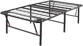 Amazon Basics Foldable Platform Bed Frame, Tool-Free Assembly, 18 Inch Height for Under-Bed Storage, Twin