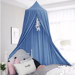 Extra Large Kids Bed Canopy for Girls Boys Bedroom Decor,Crib Canopy Nursery Canopy Hanging Canopy Blocking Light Canopy Reading Nook Canopy (Airy Blue)