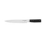 KitchenAid Gourmet Forged Triple Rivet Slicing Knife with Custom-Fit Blade Cover, 8-inch, Sharp Kitchen Knife, High-Carbon Japanese Stainless Steel Blade, Black