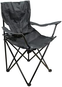 Black Outdoor Folding Camp Chair with Carry Case AUS Stock