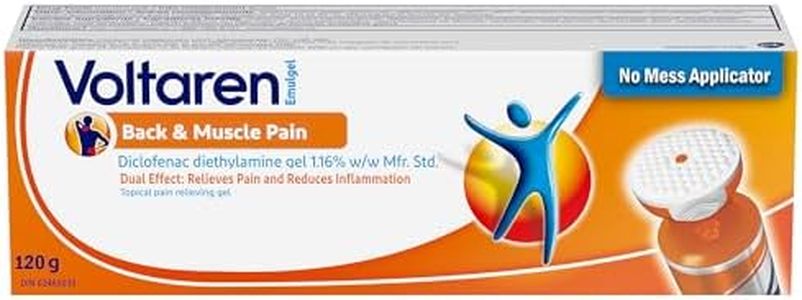 Voltaren Pain Relief Gel for Back, Joint & Muscle Pain, No Mess Cooling Applicator, Inflammation Relief, 120g 1.16% Diclofenac
