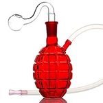 Mini Bongs Glass Bong Grenade Shape Glass Pipe with 14mm Glass Bong Bowl Water Bong Small Bong Dab Rig Oil Pipe Water Pipe Smoking Bongs for Oil Bong Pipe