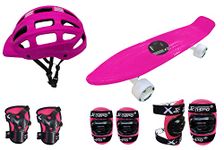 Jaspo Ride on Penny Polypropylene Fiber Skateboard Combo for Age Group Upto 10 Years (22" x 5.5")uk, Pink