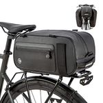 UBORSE Bike Pannier Bag Waterproof Bicycle Panniers Rear Seat Trunk Bag Cycle Pannier Rack 8-25L 3 in 1 Bike Double Extendable Storage Pouch Cycle Pannier Rack