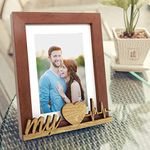 Art Street My Heart Table Photo Frame For Valentine Day(Photo size 6X8) Photo gift/love gift/valentine gift- Brown