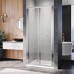 ELEGANT 800mm Bi-Fold Glass Shower 