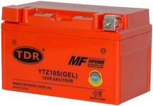 TDR YTZ10S 12V 9Ah 190CCA GEL Motorcycle Battery: Ideal for Motorcycle, Snowmobile, ATV, and Watercraft Applications - Maintenance-Free Sealed Design, Rechargeable and Spill-Proof Motorbike battery