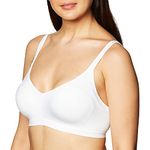 Warner's Women's Blissful Benefits Easy Simple Sized No Bulge Wirefree T-Shirt Bra, White, XL