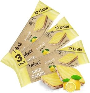 Deluxe & Bla Bla Thin and Crispy Lemon Coated Rice Cakes, Kosher Certified Dairy, Gluten Free, Nuts Free Snack Pack Of 3 (Pack of 3, Lemon Coated)