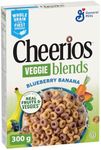 CHEERIOS Naturally Flavoured VEGGIE blends Blueberry Banana Cereal Box, Whole Grain is the First Ingredient, Made with Real Fruits & Veggies, 300 Grams Package of Cereal