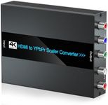 EASYCEL 4K/60Hz HDMI to Component Converter with Scaler Function, HDMI to YPbPr Converter Support 480i/576i Component Out for HDMI Devices to Display on CRT TV with Component