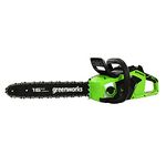 Greenworks GD40CS18 Cordless Chainsaw with Brushless Motor, 40cm Bar Length, 20m/s Chain Speed, 3.81kg, Auto-Oiler, Kickback Protection WITHOUT 40V Battery & Charger