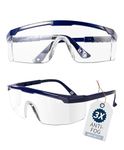 LANON Safety Glasses,Anti-Fog Safety Goggles with Adjustable Temples, ANSI Z87.1, High Impact Optical,Side Protection, High Transmission, Lightweight & Comfortable