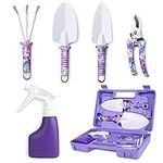 WOLFWILL Gardening Tools-Garden Tools Set for Women,5 Pieces Lightweight Gardening Tools Kit Non-slip Handle,Garden Hand Tools,Best Gifts for Mother's Day.