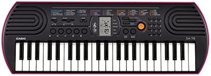 Casio SA-78 Mini 44 Keys keyboard in black and pink