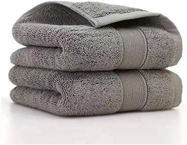 Lchkrep Bathroom Hand Towels (14x30 inch), Home Soft 100% Cotton Super Soft Highly Absorbent Hand Towels for Bath, Hand, Face, Gym and Spa (Gray-2 Pack)