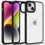 Pikkme Back Cover |Electroplated Chrome Metal Ring | Full Camera Protection | Raised Edges | Super Soft Side TPU | Bumper Case for iPhone 14 (Black)