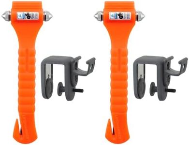 LifeHammer Brand Car Safety Hammer, The Original Emergency Escape and Rescue Tool with Seatbelt Cutter, Made in The Netherlands, Orange (2-Pack)