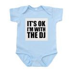 CafePress It's OK I'm With The DJ Infant Bodysuit Cute Infant Bodysuit Baby Romper