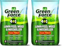 GREENFORCE G60015 4 in1 Lawn Feed Weed, Moss Killer, Green, 50 X 40 X 25 cm (Pack of 2)