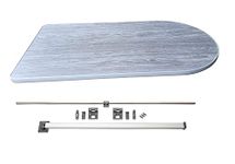 Lusso Campervan Motorhome Furniture FOLDING LEG CURVED Table top T5/T6 Grey/Grey Oak