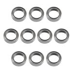 10Pcs 10x15x4mm 6700ZZ Thin Section Bearing, Double-Shielded Bearing, Small Bearing, Mini Ball Bearings