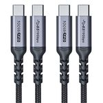 SUMPK USB C to USB C 6ft 2 Packs, 100W C to C Fast Charging Cable, Type C 3.1 Gen 2 10GBbps High Speed Data Transfer Quick Charge E-Marker Chip Cord, 4K@60Hz Video Output