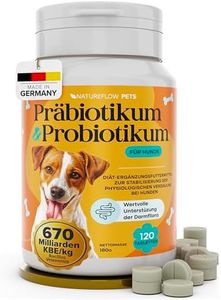 Natureflow Pets - Probiotika Hund - Darmkur bei Durchfall, Blähungen & Sodbrennen - Darmflora aufbauen & Magen-Darm stärken Präbiotika für Hunde - Magenschutz & Darmwohl mit Präbiotikum