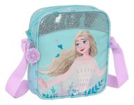 FROZEN II HELLO SPRING – Small Messenger Bag, Children's Bag, Ideal for Children from 5 to 14 Years, Comfortable and Versatile, Quality and Resistance, 16 x 4 x 18 cm, Light Blue, light blue,