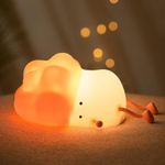 SKYTONE Acrylonitrile Butadiene Styrene Cute Night Light For Kids, Baby Lying Flat Cabbage Lamp, Nursery/Led Night Light Rechargeable Touch Soft Lamp, Kawaii Phone Stand (Cabbage)