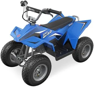 Razor Dirt Quad Electric 4-Wheeler Ride-On for Kids Ages 8+, 120 lb Max Weight – 350W Motor, Up to 8 Mph, 40-Min Run Time on High Speed, Twist-Grip Throttle, Steel Wheels with 12” Pneumatic Tires