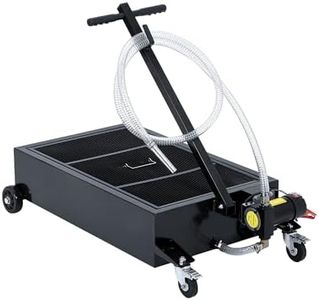 GarveeHome 25-Gallon Electric Drain Pan, 110V Powered with 8.2-Foot Hose & 4-Wheel System (2 Locking Casters). Ideal for Oil Changes in Trucks, RVs, Buses, and SUVs (Black)