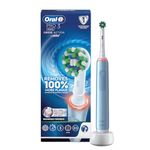 Oral-B Pro 3 Rechargeable Rotating Electric Toothbrush for Adults, 3 Cleaning Modes with Pressure Sensor, 2 Min Timer with Quadpacer, 2 Year Warranty by Oral B, IPX7 Water Resistant, Round Brush Head
