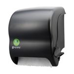 San Jamar ecoLogic Element Recycled Plastic Lever Paper Towel Dispenser with Lever, Fits All Core Sizes, Wall Mounted, Zero Waste for Home and Business, 8 Inch Rolls, Black