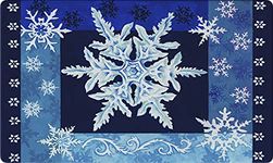 Toland Home Garden Cool Snowflakes 18x30-Inch Decorative USA-Produced Standard Indoor-Outdoor Designer Mat 800111