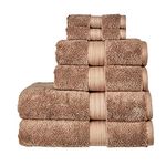 Christy Renaissance 6 Piece Towel Set | Mink Brown | 100% Egyptian Cotton | Luxuriously Soft and Super Absorbent | 675 GSM | 2 Bath Towels 2 Hand Towels 2 Face Cloths