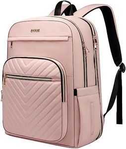 Laptop Backpack for Women, Fits 17.3 Inch Laptop Bag, Fashion Travel Work Anti-theft Bagpack,Business Computer Waterproof Backpack,Pink Large College Backpacks