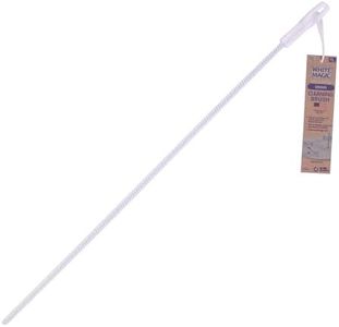 White Magic Extra-Long Hair Catching Drain Cleaning Brush – 75cm, Made in USA, Clears Hair & Gunk, Enhances Drainage, Eliminates Odors, Versatile for Drains, Sinks, Tubs, & More, Durable & Easy to Use
