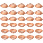 PATIKIL Flare Gasket, 30Pcs Fit for 1/4" Tube Size 45 Degree Copper Flared Pipe Fittings for Air Conditioner Refrigeration Accessories