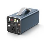 Powdeom 150W Portable Power Station, 155Wh Laptop Portable Charger with AC Outlet, DC/USB-C Port, Laptop Charger Battery Backup Power Supply for Outdoor Camping Home Outage