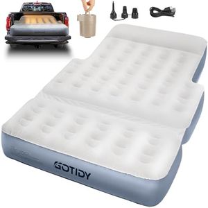 GOTIDY Inflatable Truck Bed Mattress for Tacoma Jeep Gladiator JT 5ft, Truck Bed Air Mattress 5ft-5.5ft, Tailgate Extension for Tacoma Bed Mattress, Built in Pump, ToyotaTacoma Accessories