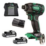 Metabo HPT WH18DBDL2C Green Multivolt Cordless Impact Driver Kit with 4 Stage Electronic Speed Switch IP56 Certified