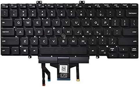 SUNMALL Replacement Keyboard with Backlit and Trackpoint Compatible with Dell Latitude 7400 3400 5400 7410 5401 NOT Fit for Latitude 7400 2-in-1 Black US Layout