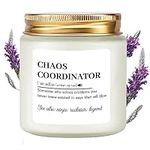 LAMIVEENLA Chaos Coordinator Scented Candle Birthday Gifts - Teacher Employee Bus Driver Appreciation Gifts - Boss Lady Gifts for Women - Appreciation Gifts for Coworkers 4oz